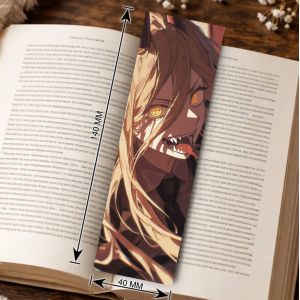 Закладка 4х14см Человек-Бензопила 2