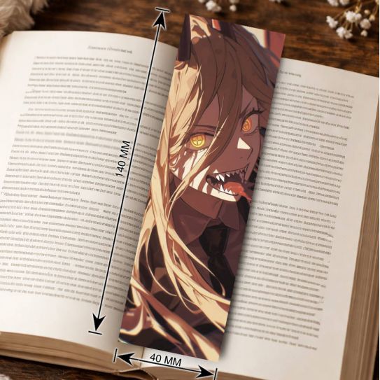 Закладка 4х14см Человек-Бензопила 2