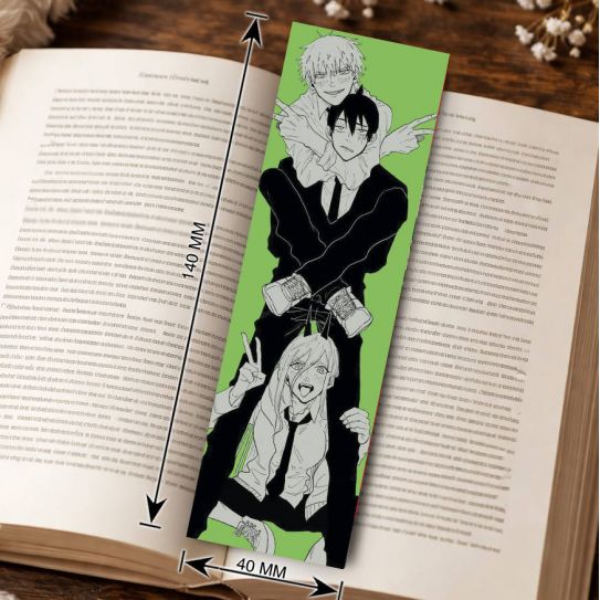 Закладка 4х14см Человек-Бензопила 6