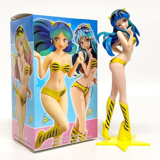 Аниме фигурка Несносные пришельцы 1 стоит Лам синяя (цветная коробка)