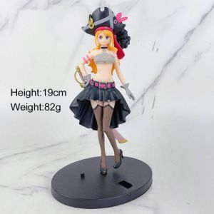 Аниме фигурка Ван пис Нами стоит в юбке (19 см.) (цветная коробка)