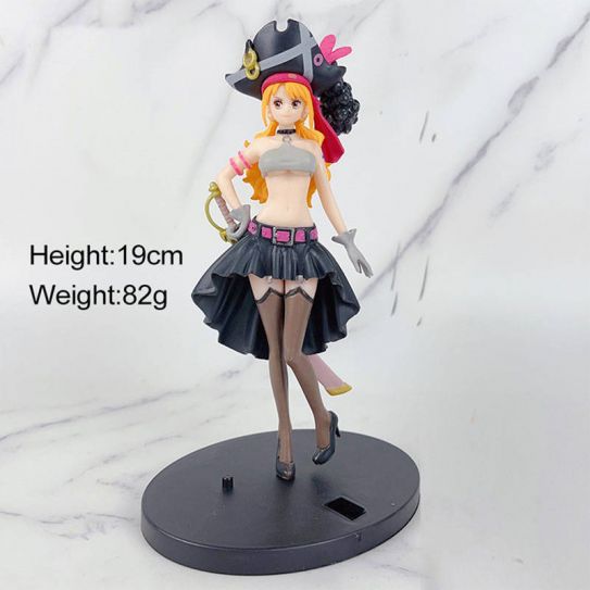 Аниме фигурка Ван пис Нами стоит в юбке (19 см.) (цветная коробка)