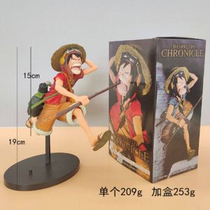 Аниме фигурка Ван пис Луффи орет в прыжке 2 зеленый (цветная коробка)