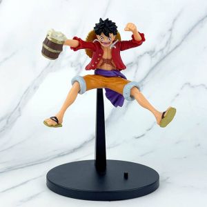 Аниме фигурка Ван пис Луффи в прыжке с квасом (цветная коробка)