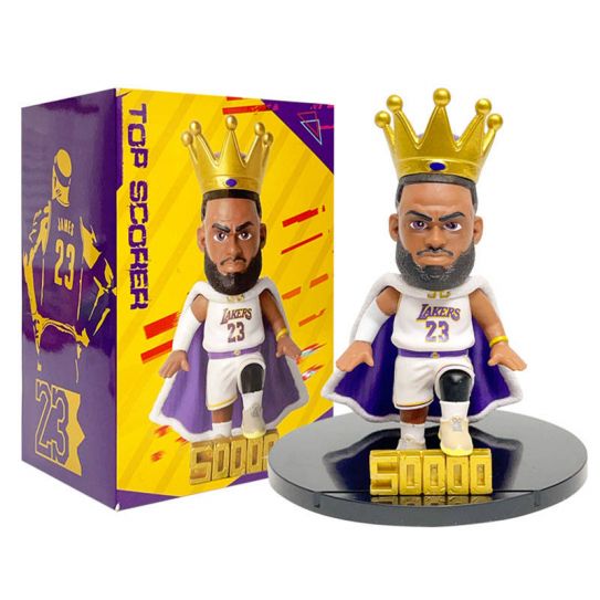 Фигурка баскетболист НБА Леброн Джеймс в короне 14см (пластиковый пакет)