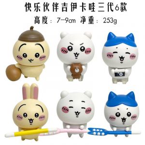 Набор аниме фигурок из 6-ти штук Чиикава Джикава 1 (пластиковый пакет)