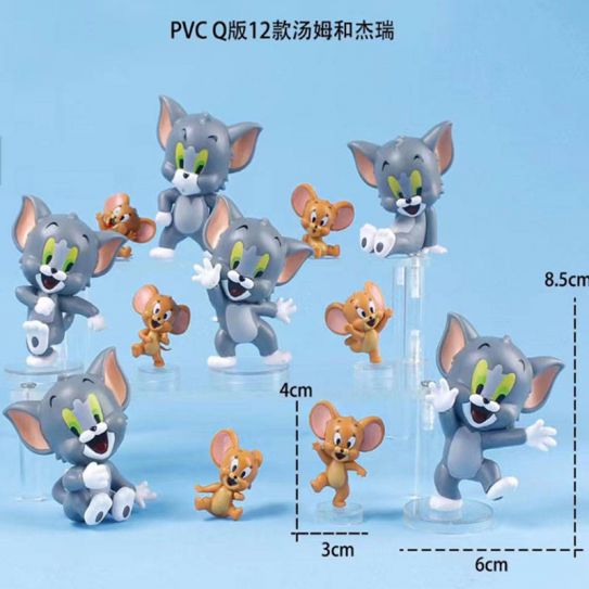 Набор аниме фигурок из 8-и штук Том и Джерри 1 (4-8 см.)