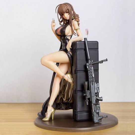 Аниме фигурка девушка с автоматом 24 см. (18+ ОСТОРОЖНО) (цветная коробка)