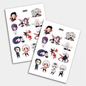 Стикеры А5 для ручной вырезки №0004 "Токийский Гуль"