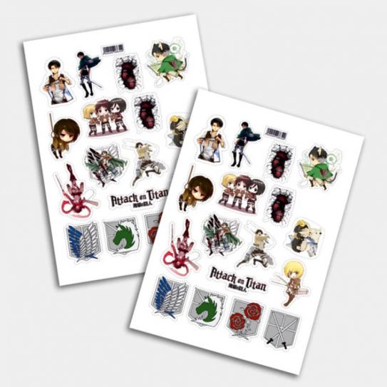 Стикеры А5 для ручной вырезки №0005 "Атака Титанов"