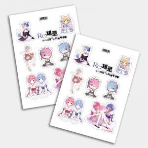 Стикеры А5 для ручной вырезки №0011 "Ре Зеро"