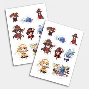 Стикеры А5 для ручной вырезки №0039 "Коносуба"