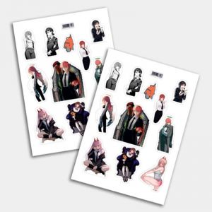 Стикеры А5 для ручной вырезки №0105 "Человек-Бензопила"