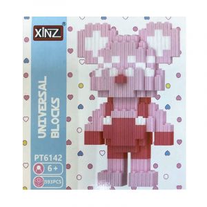 3Д конструктор из мини блоков XINZ Мишка 5 голуб.кор (593 блока)