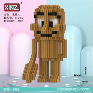 3Д конструктор из мини блоков XINZ Italian Brainrot 1 оранж.кор (616 блока)