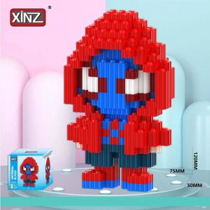 3Д конструктор из мини блоков XINZ Человек паук 1 (694 блока)