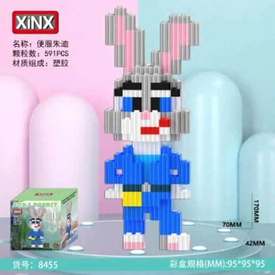 3Д конструктор из мини блоков XINZ Зверополис 10 Джуди (591 блоков)