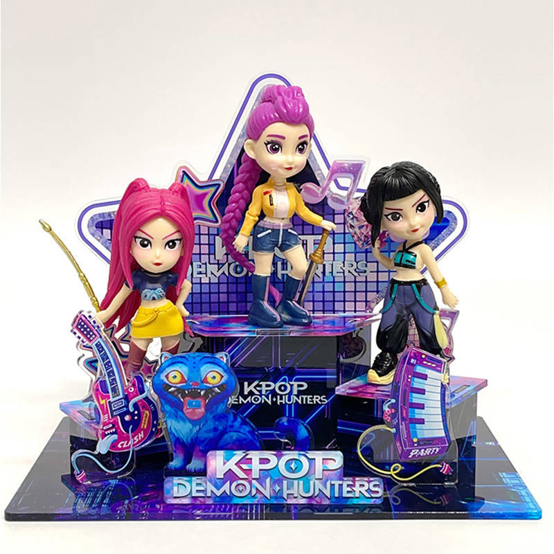 Набор аниме фигурок K-POP Охотницы на демонов из 3-х штук 5 (пластиковый пакет)