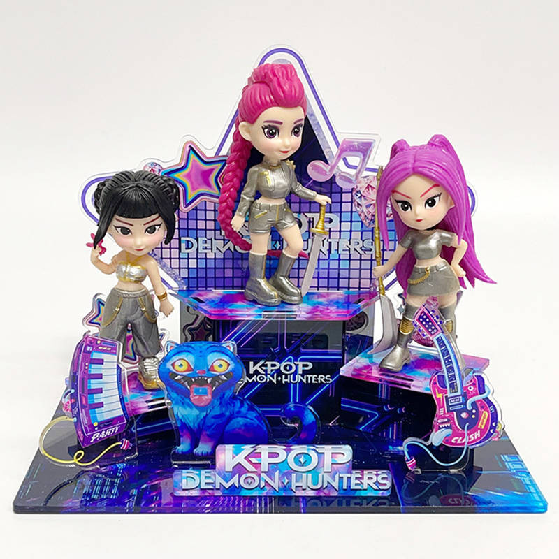 Набор аниме фигурок K-POP Охотницы на демонов из 3-х штук 6 (пластиковый пакет)