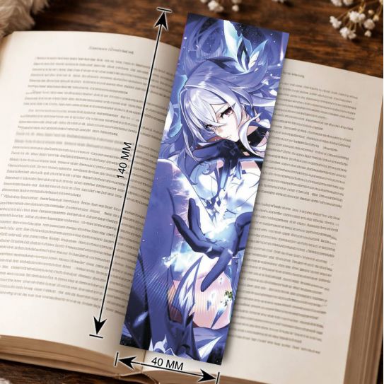 Закладка 4х14см Геншин Genshin Impact 3