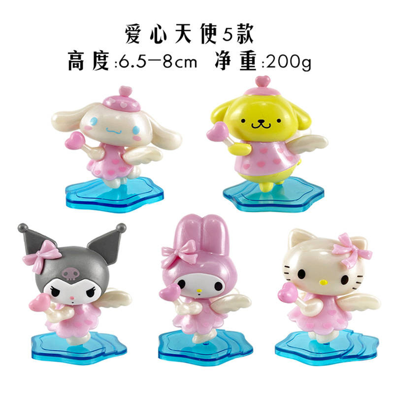 Набор аниме фигурок Kuromi My Melody 14 из 6-и штук (7 см.) (упаковка пакет)