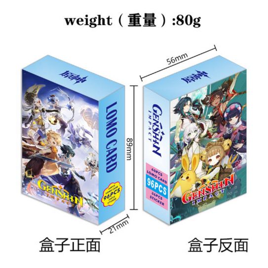 Фотокарточки LOMO CARD Аниме двухст-ие 96 штук (8 на 5 см) 015 Боги Инпакт (1)