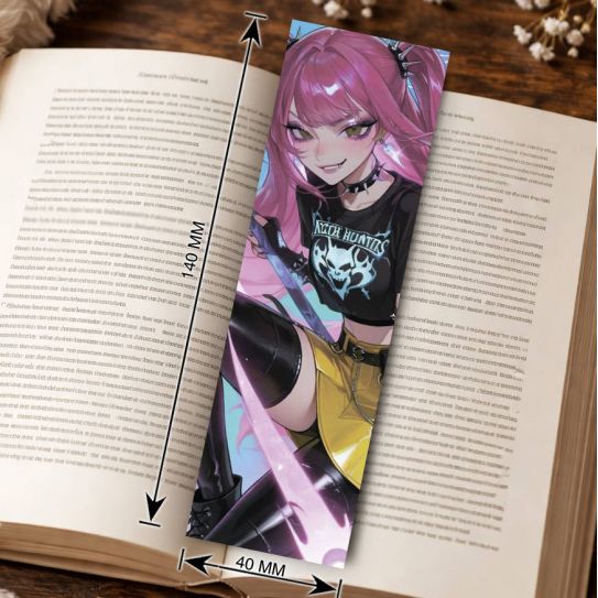 Закладка 4х14см K-POP Охотницы на демонов 1