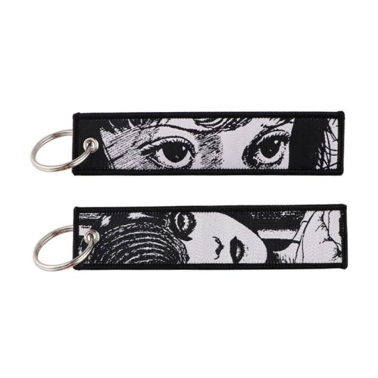 Брелок тканевый с кольцом Спираль 64