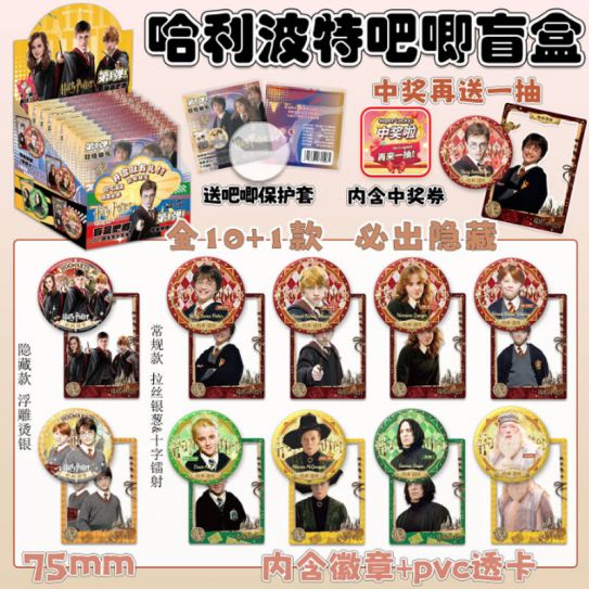 Блок со значками секретами (10шт)-(58мм) Гарри Поттер