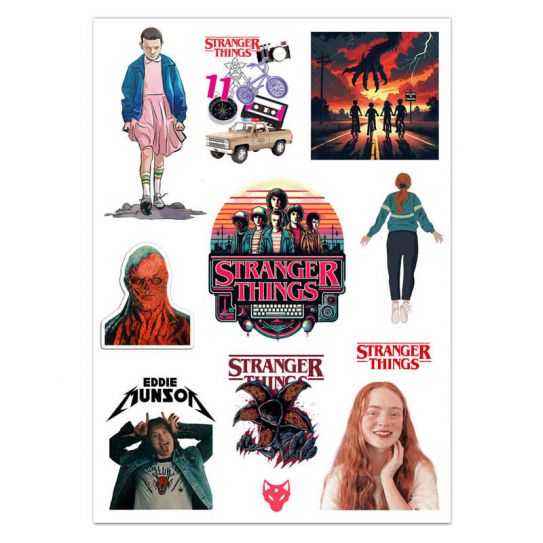 Набор стикеров А5 с вырубкой Очень странные дела 3