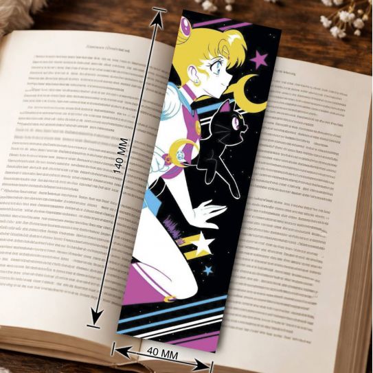 Закладка 4х14см Сейлор мун 1