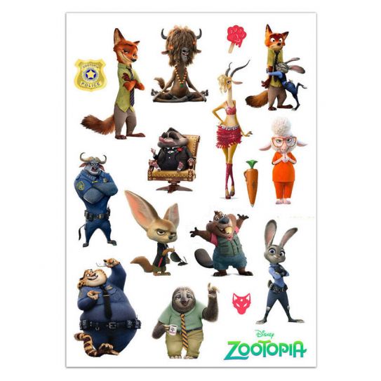 Набор стикеров А5 с вырубкой Зверополис 1