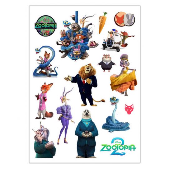 Набор стикеров А5 с вырубкой Зверополис 2