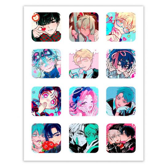 Набор 3D стикеров 12шт Alien Stage 1