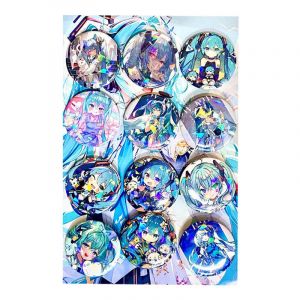 Набор значков 12 шт. 45 мл. на блистере Мику Хатсуне