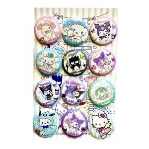 Набор значков 12 шт. 45 мл. на блистере Санрио