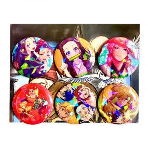 Набор значков 6 шт. 45 мл. на блистере Клинок рассекающий демонов 1