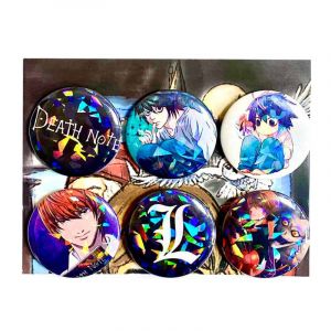 Набор значков 6 шт. 45 мл. на блистере Тетрадь смерти