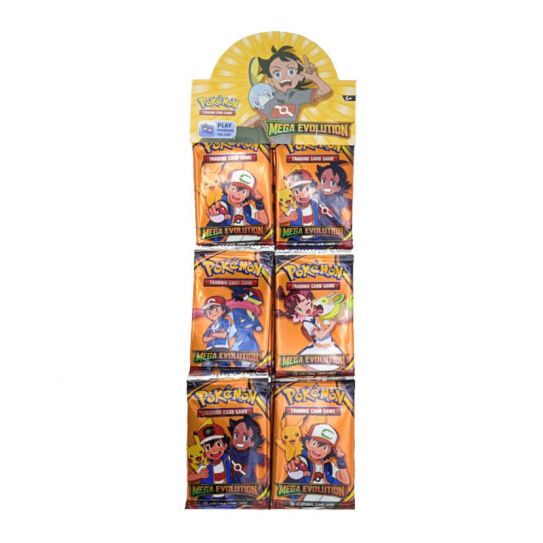 Набор коллекционных-карточек бустеров на ленте  "Покемоны 4" 12 бустеров