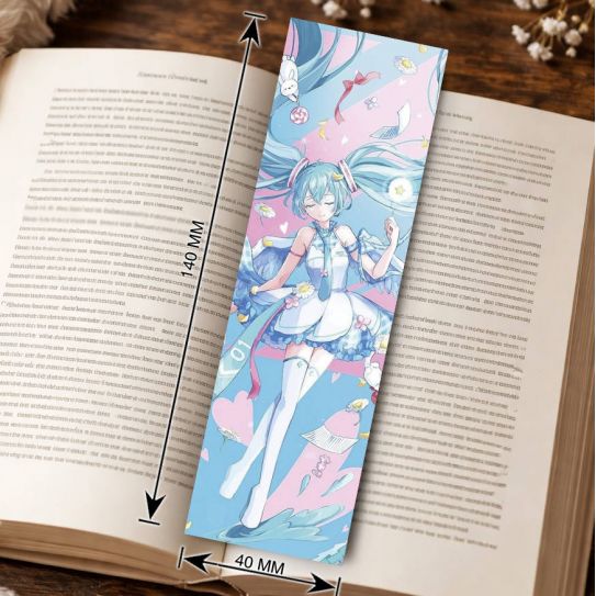 Закладка 4х14см Мику Хацуне 2