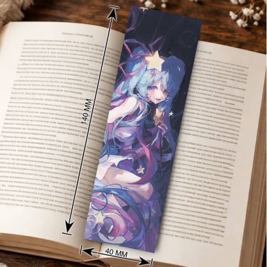 Закладка 4х14см Мику Хацуне 6