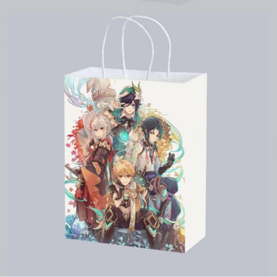 Подарочный пакет Геншин Импакт 27 на 21 см