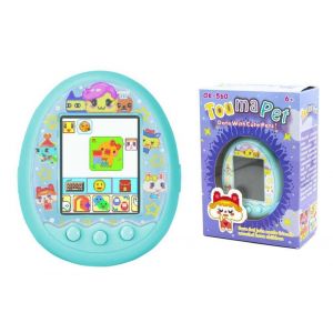 Тамагочи электронный питомец с цветным экраном, большой 7 см, питание 3хAAA (бирюзовый)