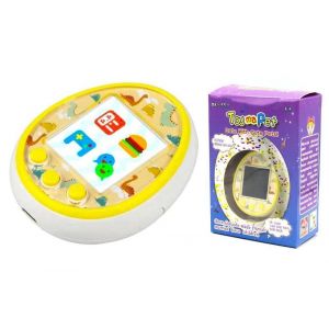 Тамагочи электронный питомец с цветным экраном, стандарт 6 см, питание аккумулятор Type-C (желтый)