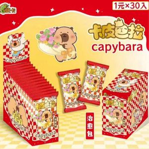 Блок с коллекционными карточками-бустерами Капибара 5 (30 бустеров, 90 карточек)