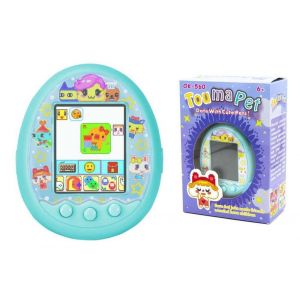 Тамагочи электронный питомец с цветным экраном, большой 7 см, питание 3хAAA (бирюзовый)