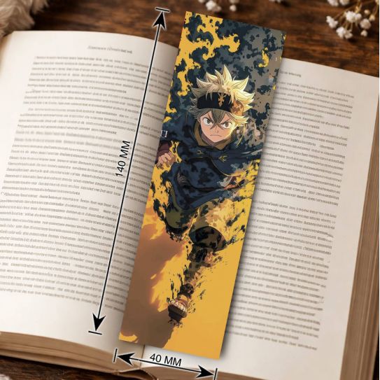 Закладка 4х14см Черный клевер 2