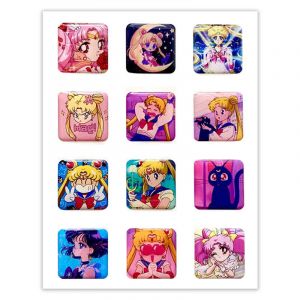 Набор 3D стикеров 12шт Сейлор мун 1