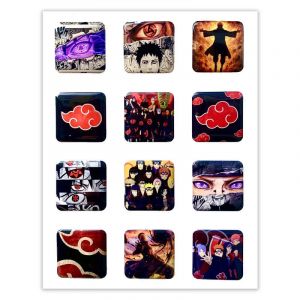 Набор 3D стикеров 12шт Акацуки 1