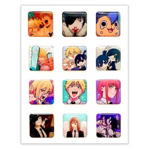 Набор 3D стикеров 12шт Человек-Бензопила 1